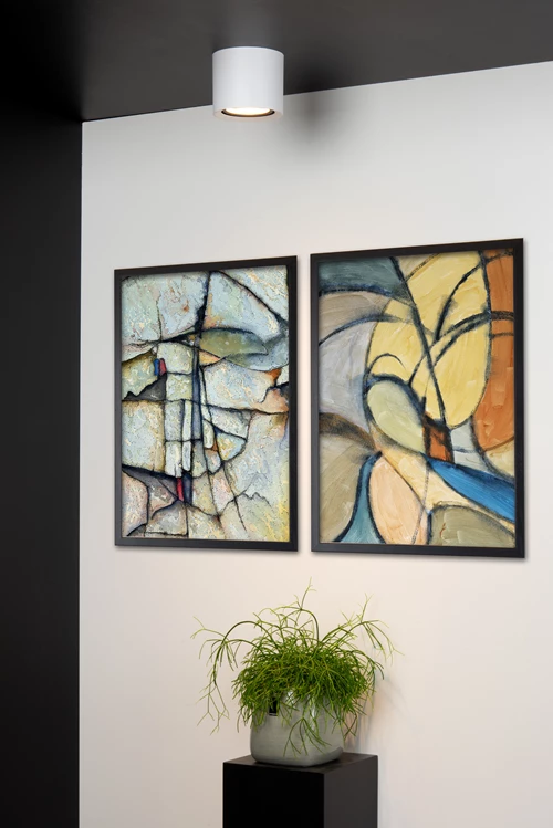 Lucide FEDLER - Ceiling spotlight - Ø 12 cm - LED Dim to warm - GU10 (ES111) - 1x12W 2200K/3000K - White - atmosphere 1